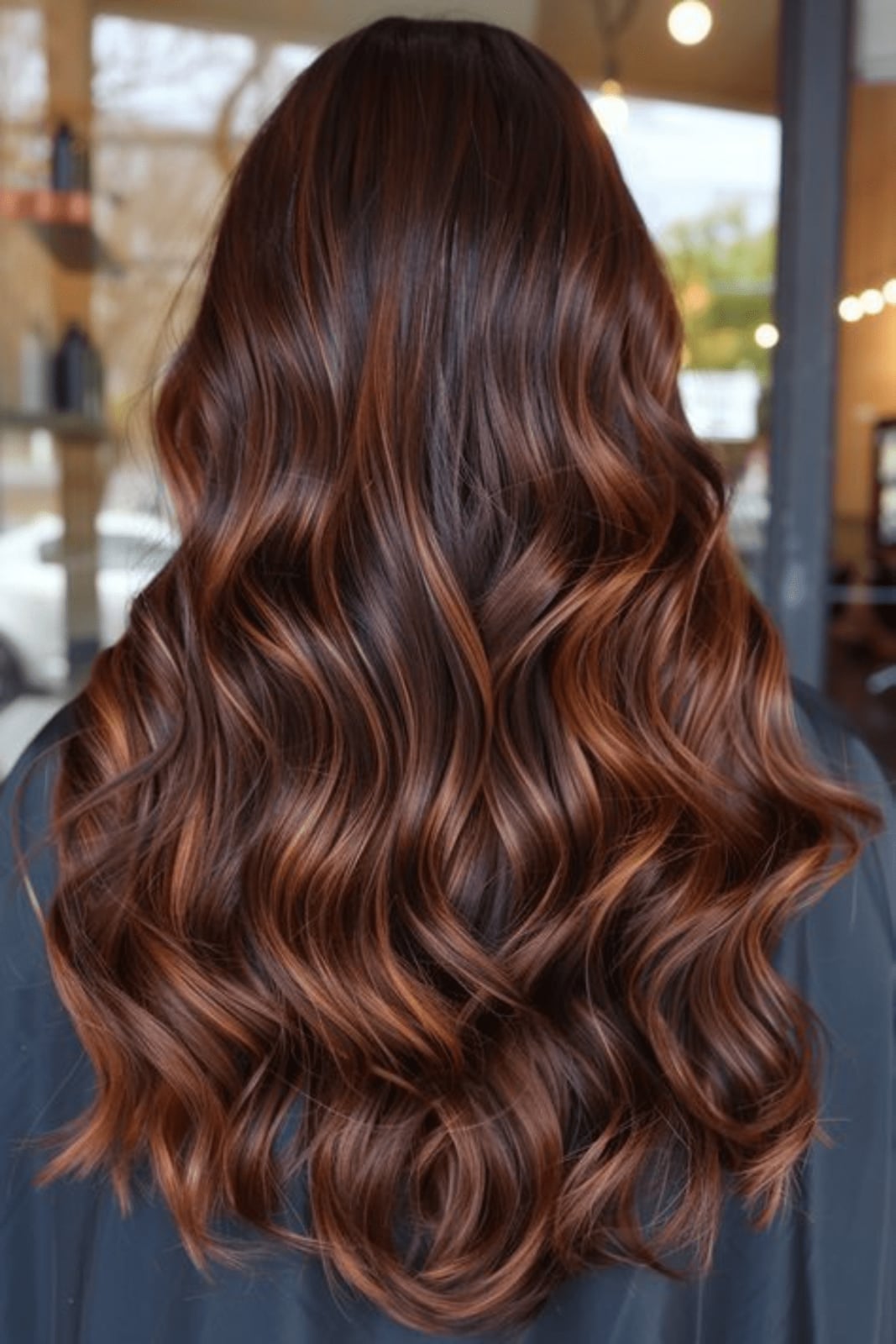 Collarbone Dark Auburn With Curtain Bangs Collarbone Dark Auburn With Curtain Bangs — Dark Auburn Hair