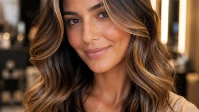 13 Celebrity-Inspired Caramel Highlights on Dark Brown Hair