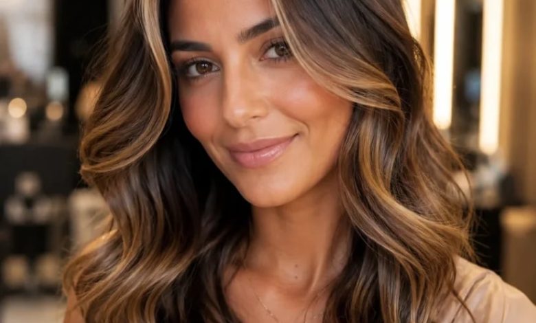13 Celebrity-Inspired Caramel Highlights on Dark Brown Hair