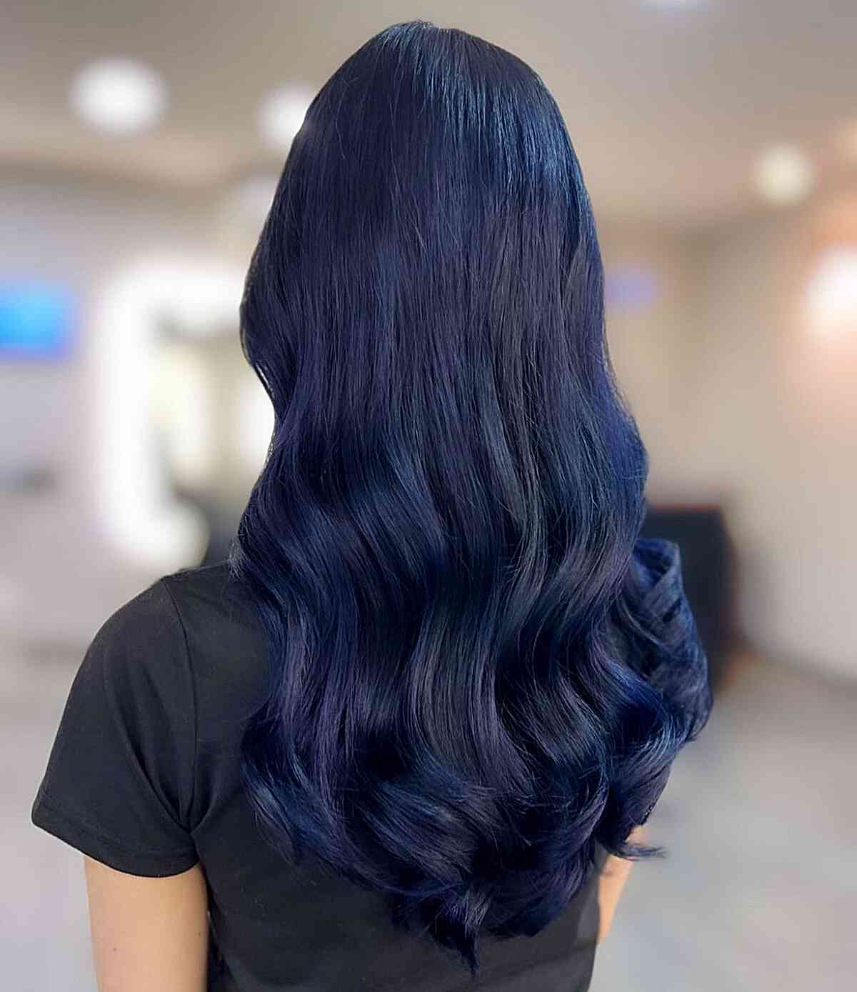 Deep Dark Blue With Darker Lowlights Deep Dark Blue With Darker Lowlights — Dark Hair Color