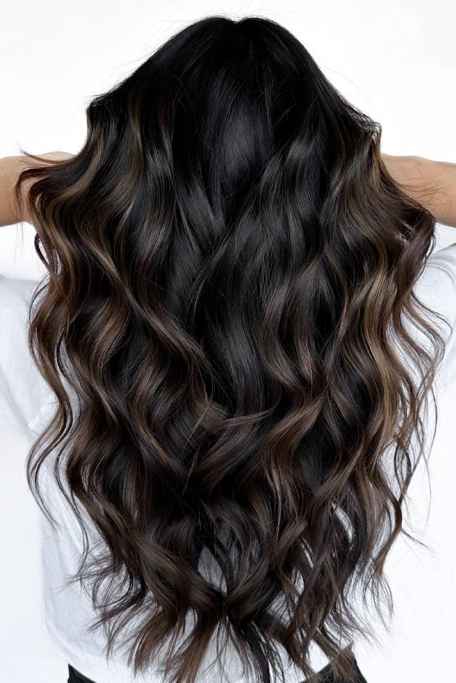 Dark Brown With Balayage Highlights Dark Brown With Balayage Highlights — Dark Hair Color