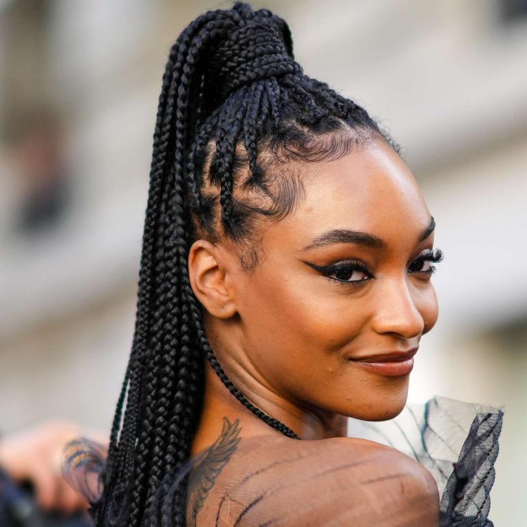 Mid-Back High Braided Ponytail — Different Hairstyles