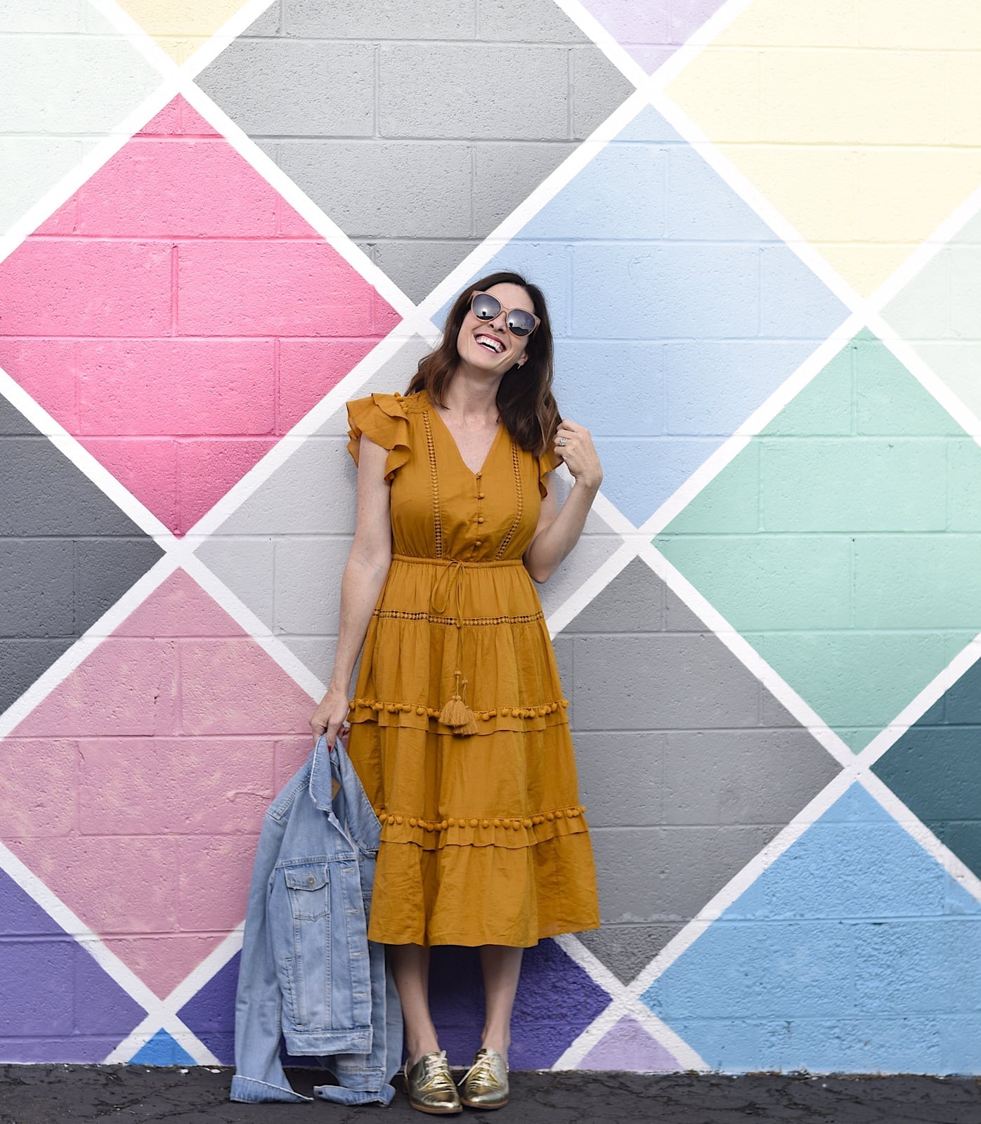 Mustard Yellow Tiered Midi Dress — Dress As Your Type