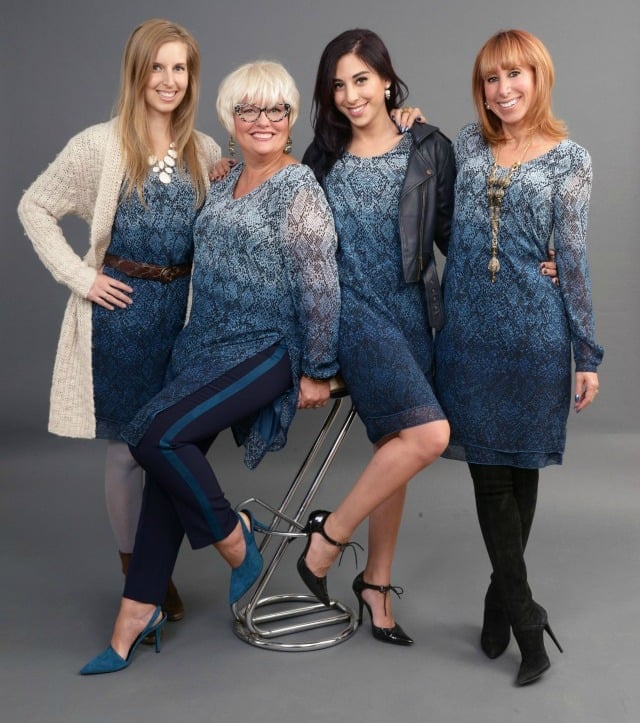 Blue Gradient Snake Print Dresses — Dress As Your Type