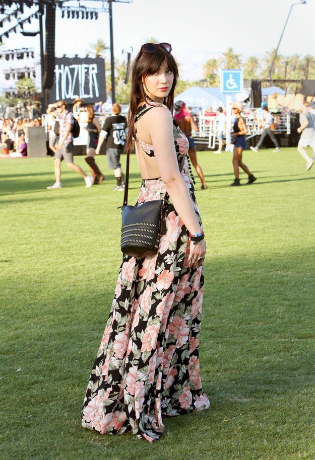 Floral Maxi Dress for Outdoor Festival With Lightweight Fabric — Dress Like a Celebrity