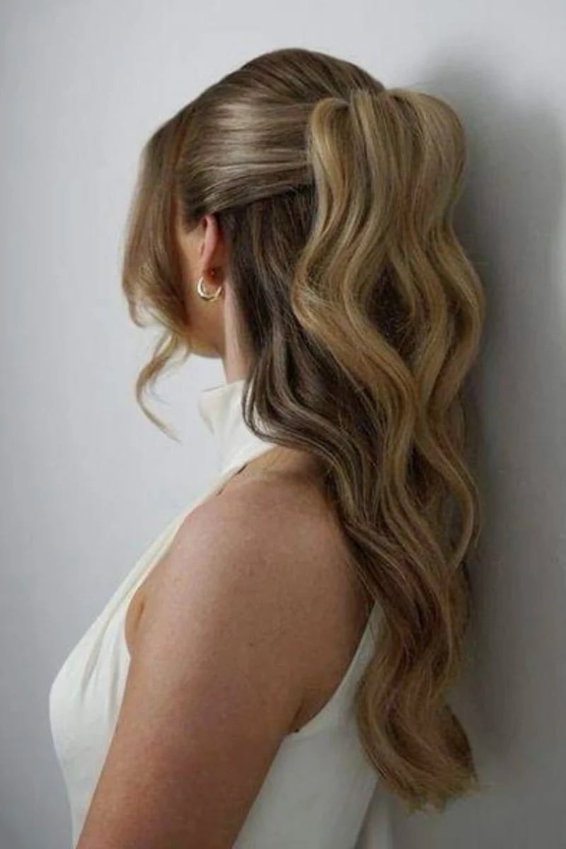Shoulder Length Honey Blonde Ponytail Shoulder Length Honey Blonde Ponytail — Dresses Hairstyles