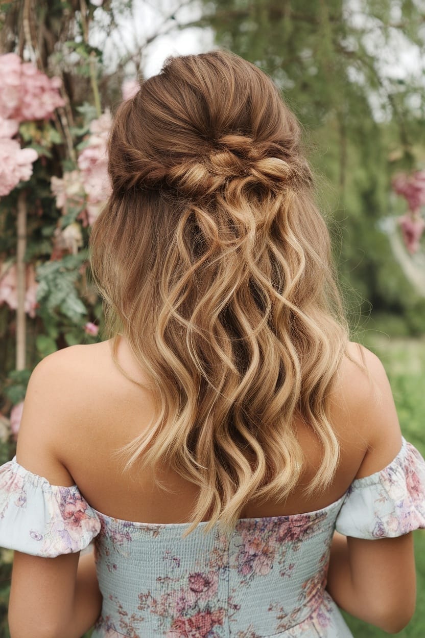 Ash Blonde Half Updo With Intricate Braids Ash Blonde Half Updo With Intricate Braids — Dresses Hairstyles