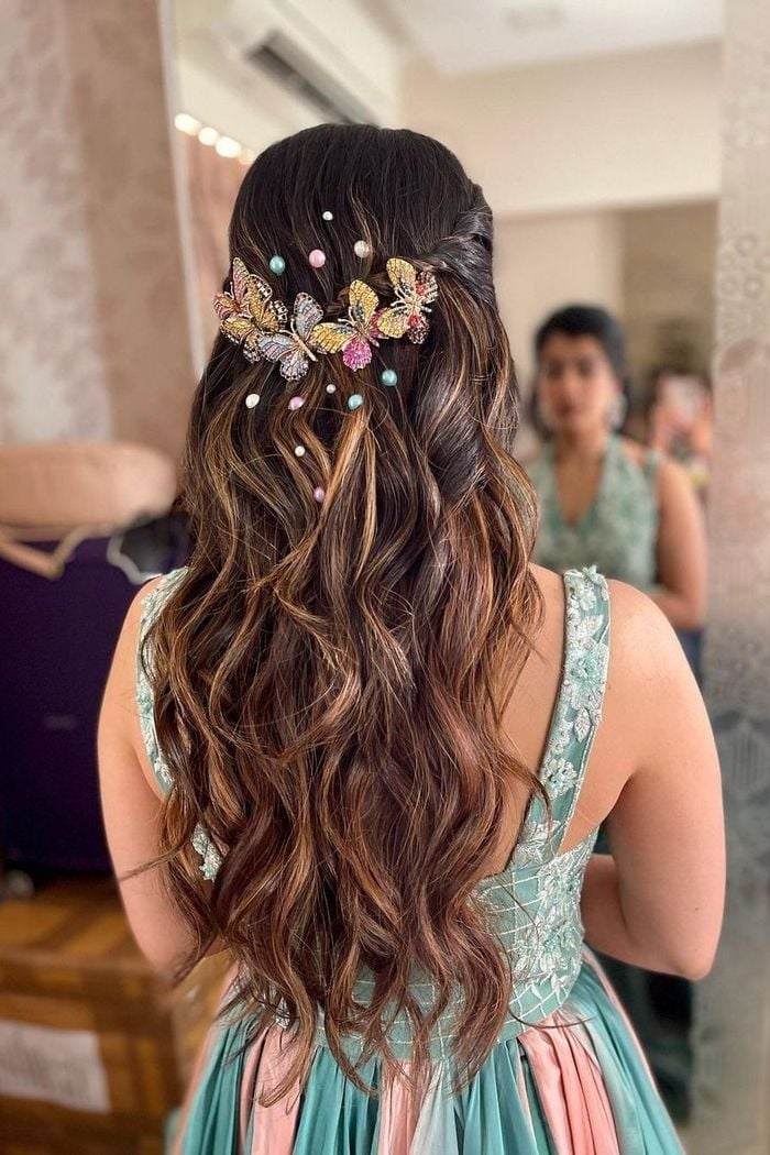 Dark Brown Half Braid With Balayage Dark Brown Half Braid With Balayage — Dresses Hairstyles