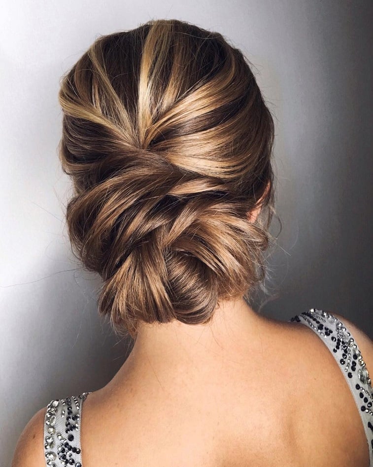 Brown With Blonde Highlights Intricate Updo Brown With Blonde Highlights Intricate Updo — Dresses Hairstyles