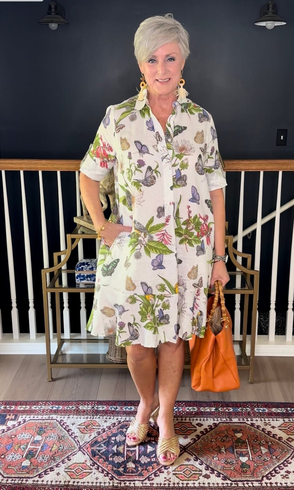 White Butterfly Floral Print Shirt Dress White Butterfly Floral Print Shirt Dress — Dresses to Wear