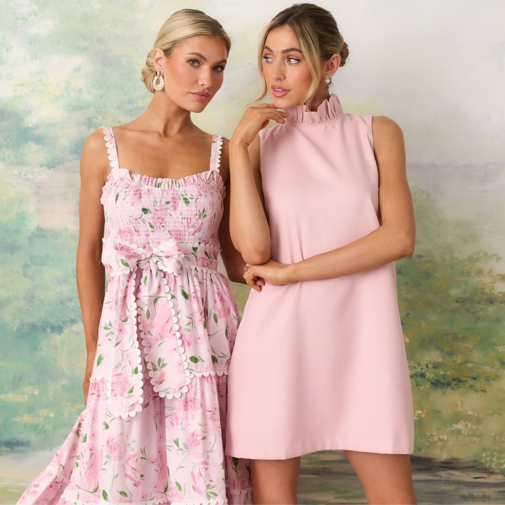 Pink Floral Smocked Bodice Tiered Dress Pink Floral Smocked Bodice Tiered Dress — Dresses to Wear