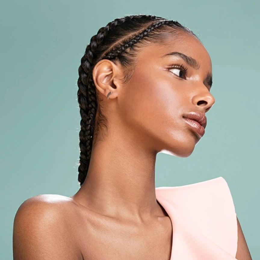 Two Braided Pigtails With Sleek Baby Hairs Two Braided Pigtails With Sleek Baby Hairs — Edges Hairstyles