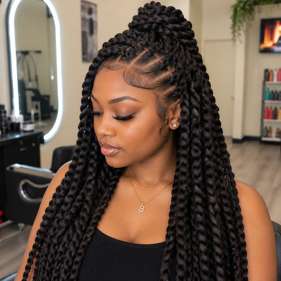 Half-Up Top Knot With Sculpted Baby Hairs Half-Up Top Knot With Sculpted Baby Hairs — Edges Hairstyles