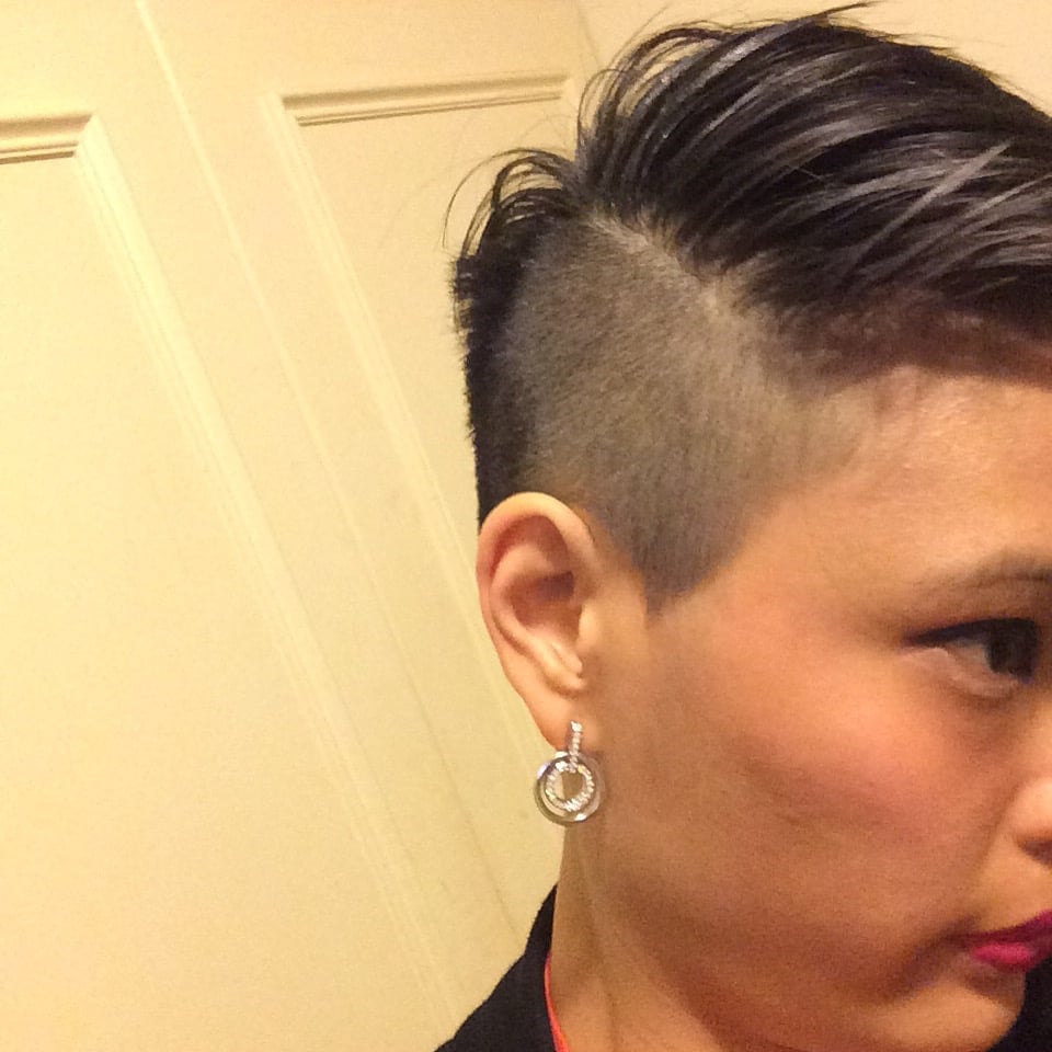 Undercut With Wet Look Textured Top Undercut With Wet Look Textured Top — Edgy Haircuts