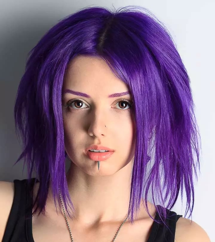AI-Generated Portrait with Vibrant Hair and Makeup — Emo Style