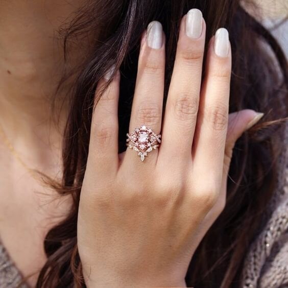 Opaque Pale Pink Shimmer Medium Squoval Nails Opaque Pale Pink Shimmer Medium Squoval Nails — Engagement Nails
