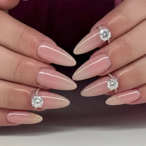 Sheer Nude Gold Line Art Long Stiletto Nails Sheer Nude Gold Line Art Long Stiletto Nails — Engagement Nails