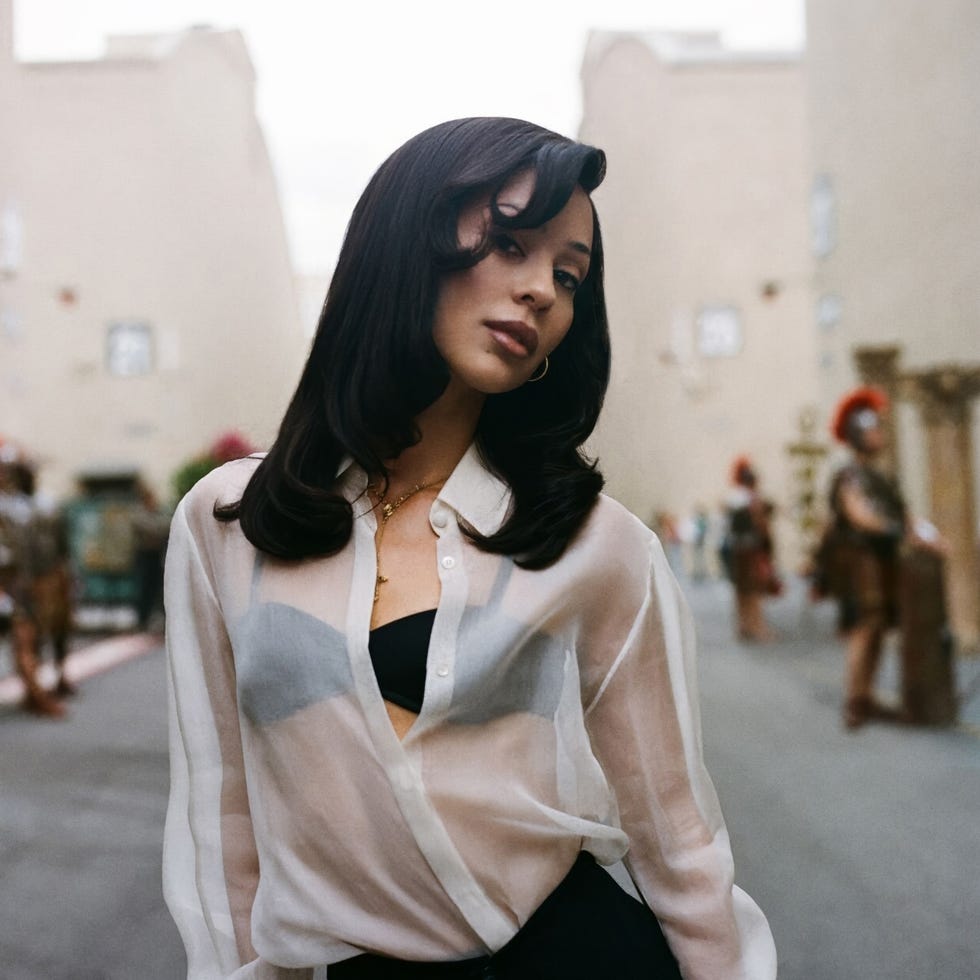 Sheer White Shirt Over a Black Bra — Euphoria Outfits