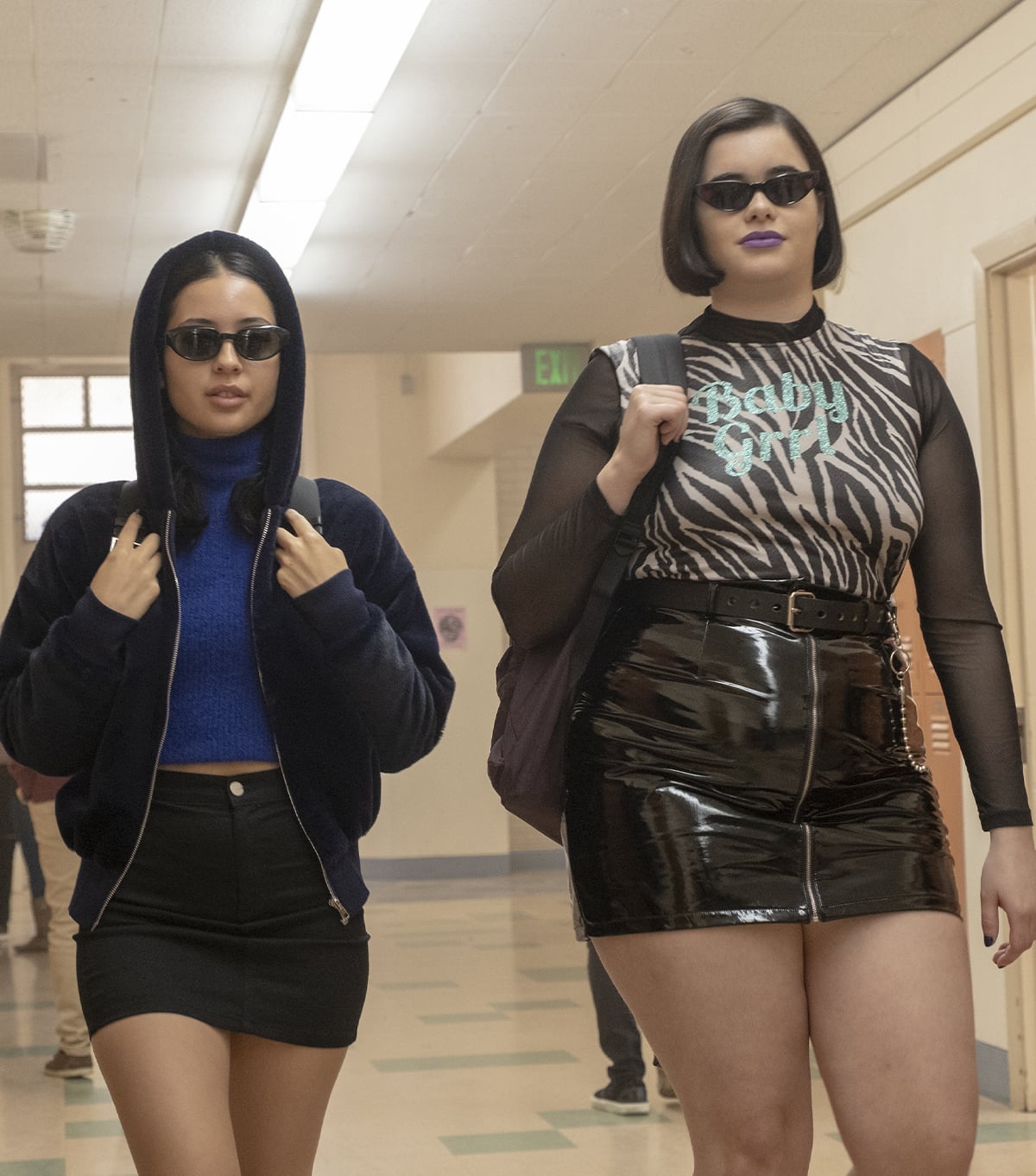 Navy Hooded Jacket Over a Blue Turtleneck — Euphoria Outfits