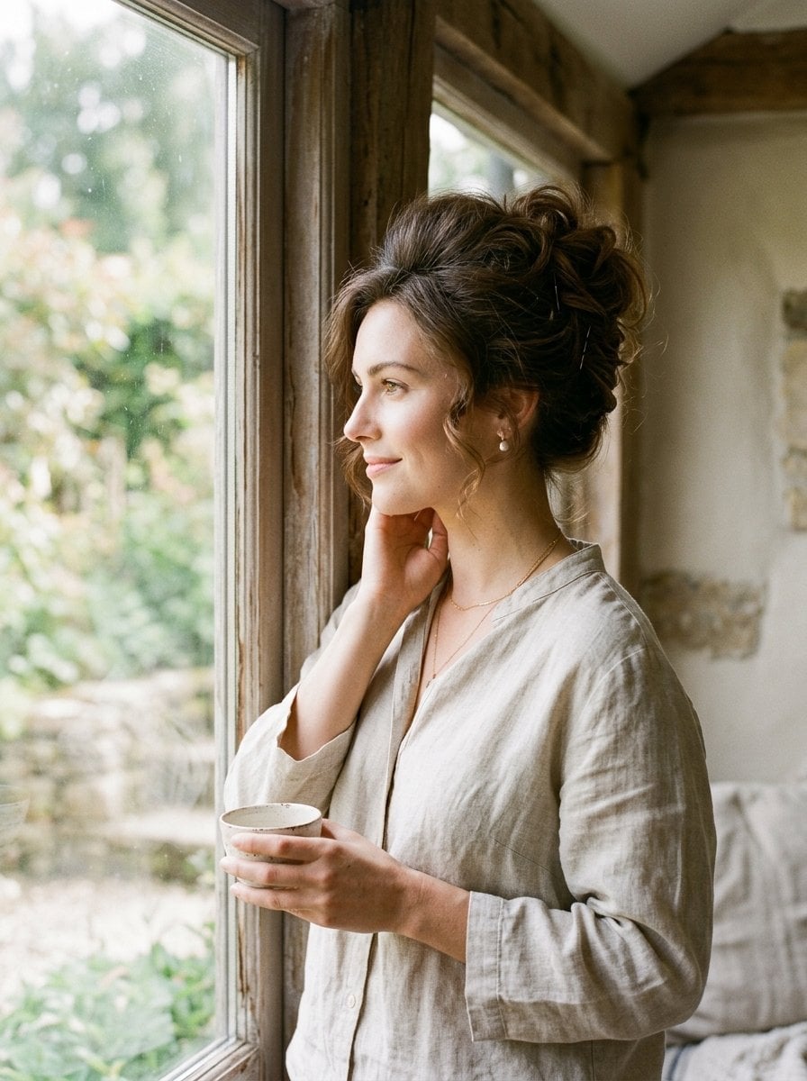 Long Loose Updo With Wispy Pieces Long Loose Updo With Wispy Pieces — Everyday Hairstyles