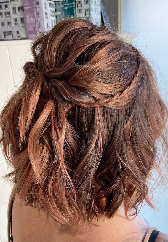 Shoulder Length Half Up With Braid Shoulder Length Half Up With Braid — Everyday Hairstyles