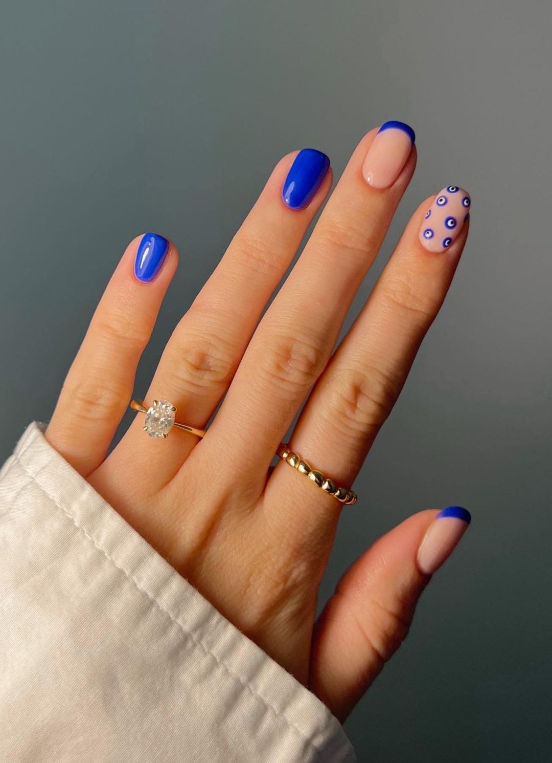 Long Coffin Nails Blue Evil Eye Pattern With длинный коффин Long Coffin Nails Blue Evil Eye Pattern With длинный коффин — Evil Eye Nails