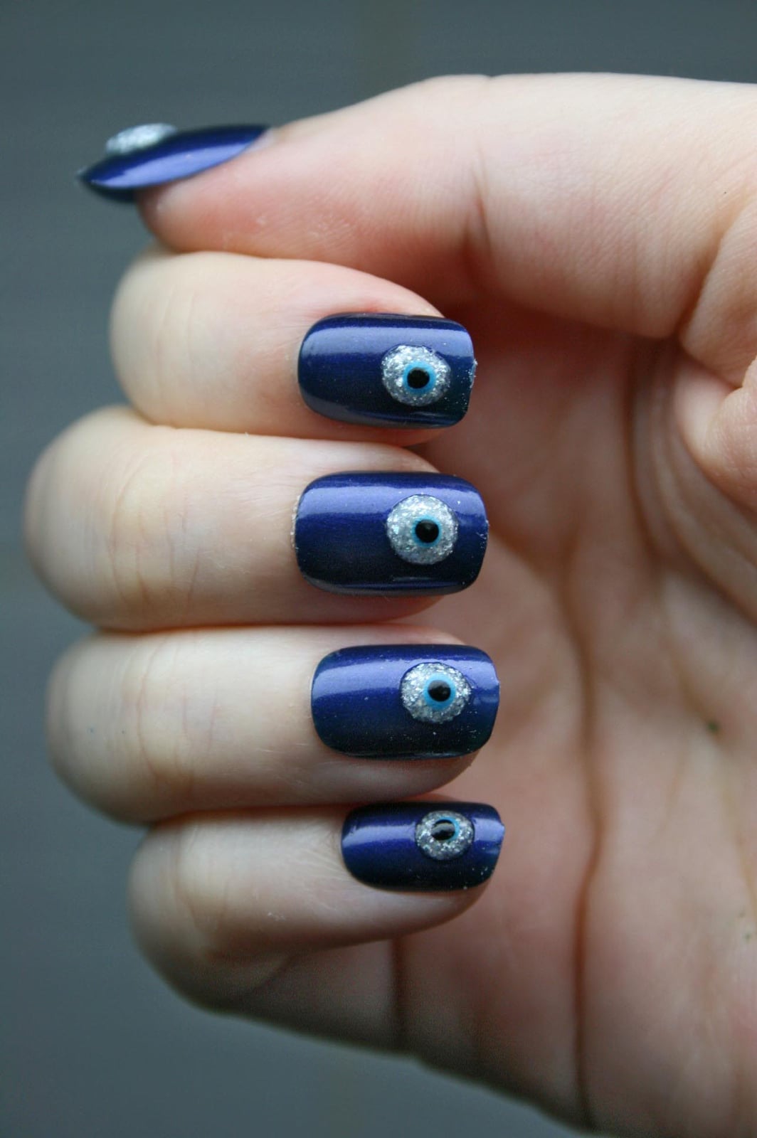 Long Almond Nails Gold Accents Evil Eye Long Almond Nails Gold Accents Evil Eye — Evil Eye Nails
