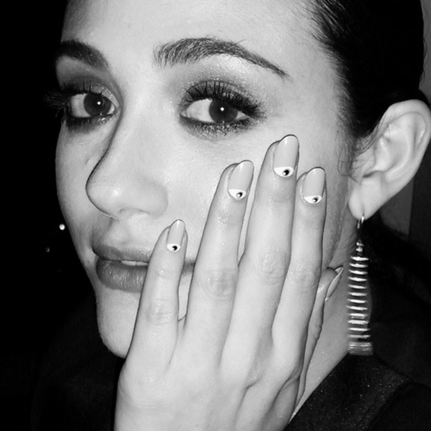 Short Square Minimalist Eye Design Short Square Minimalist Eye Design — Evil Eye Nails