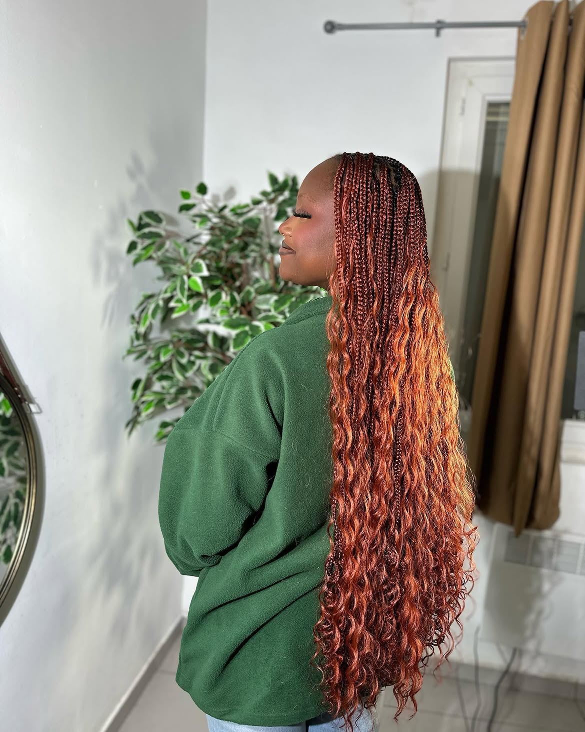 Extra Long Copper Bohemian Box Braids