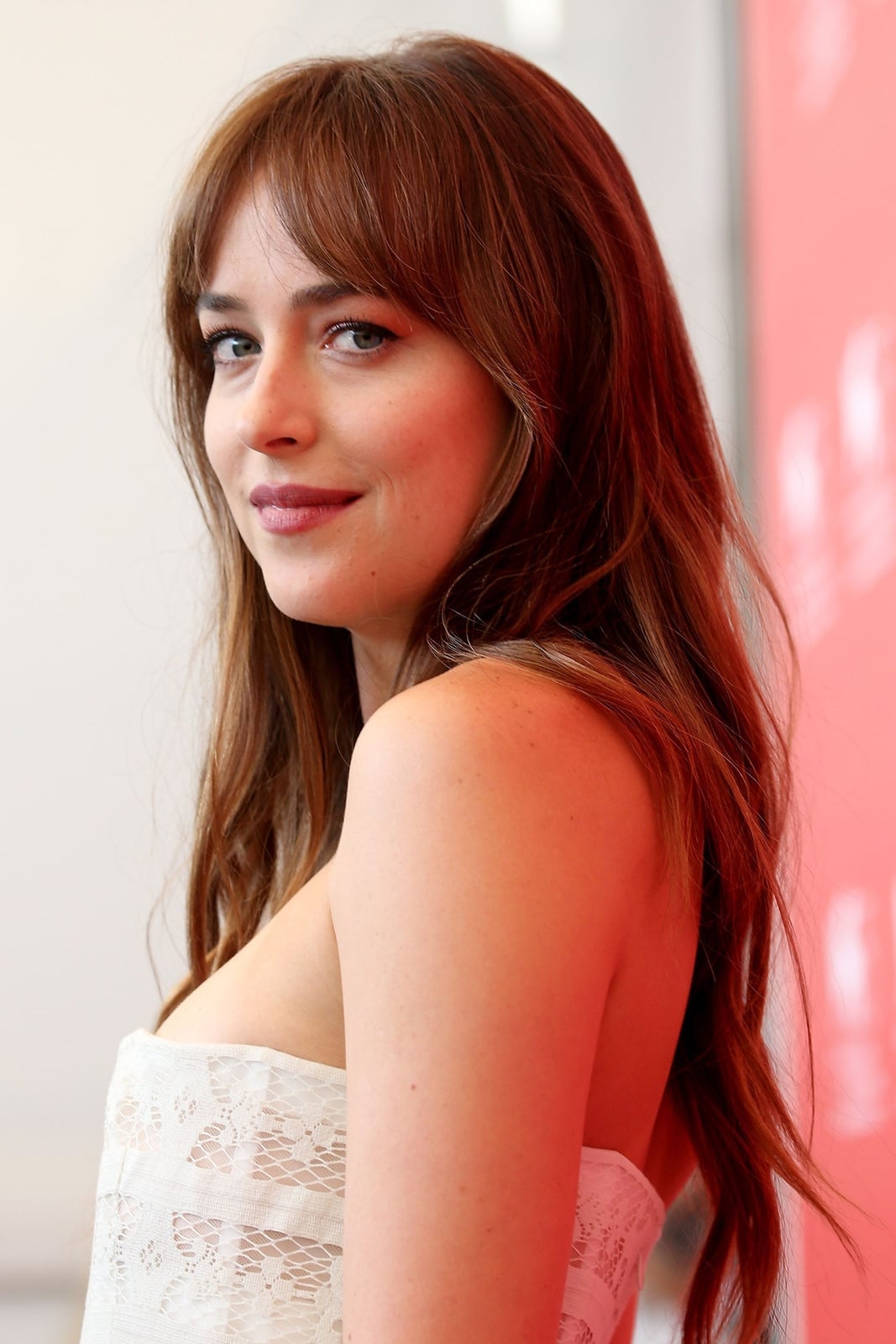 Medium Brown Collarbone Cut With Curtain Bangs — Face Framing Bangs