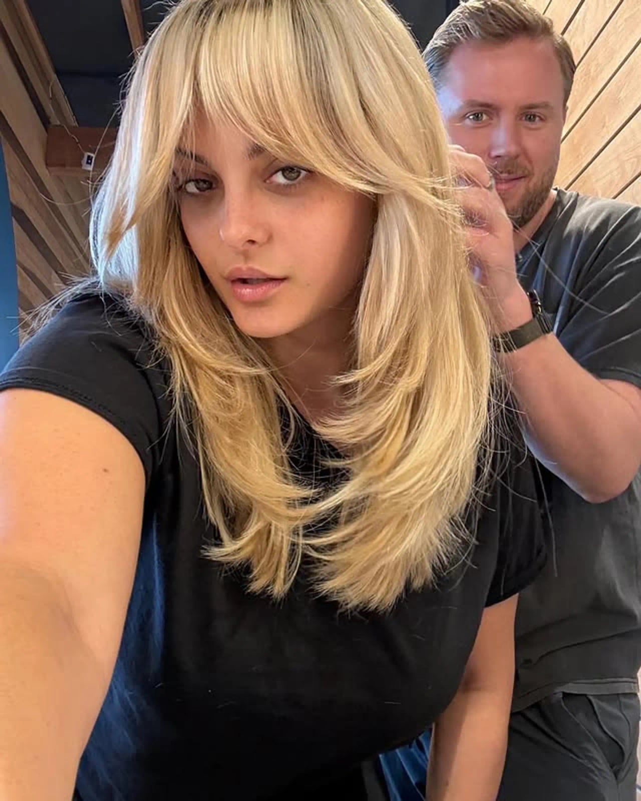 Bright Ash Blonde Collarbone With Curtain Bangs — Face Framing Bangs