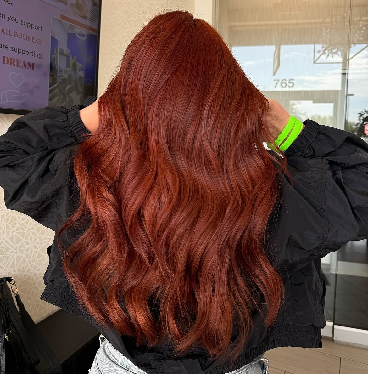 Fiery Auburn Waves With Face-Framing Layers