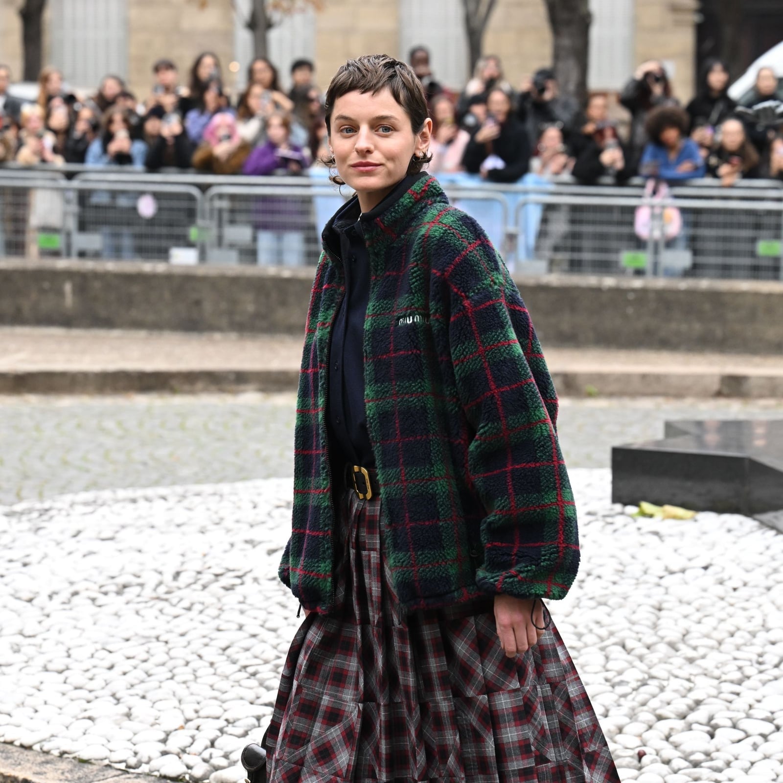 Plaid Fleece Jacket with Matching Skirt — Fleece Outfits