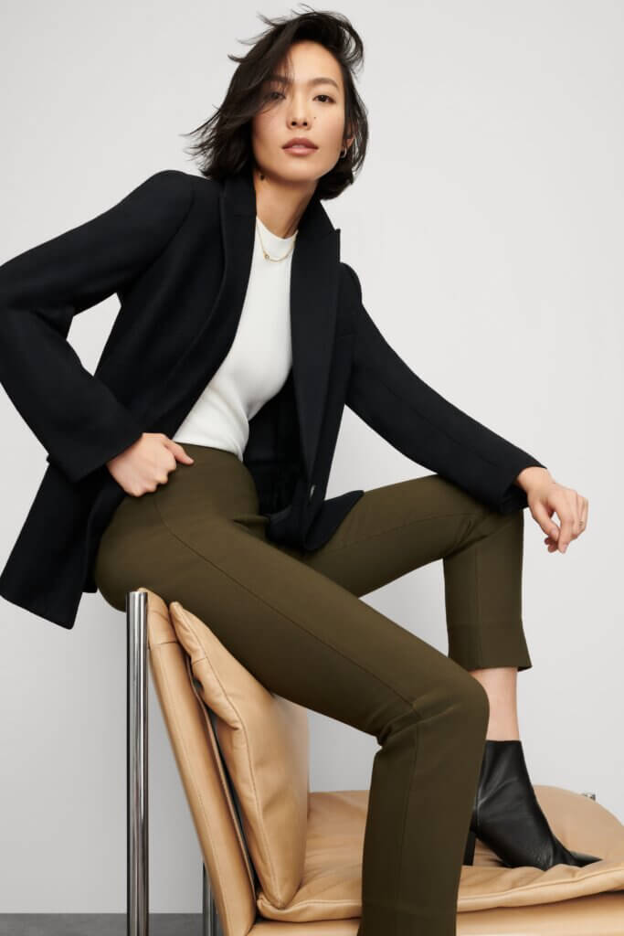 Olive Green Trousers With Black Blazer — Formal Outfits