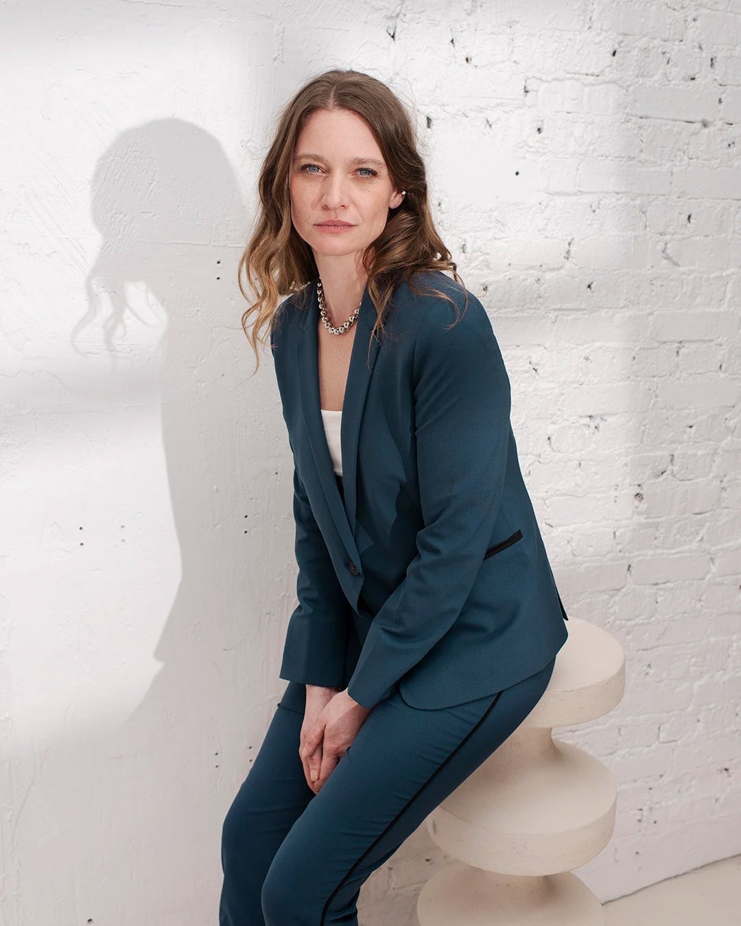 Teal Wool-Blend Suit for Formal Occasions — Formal Style