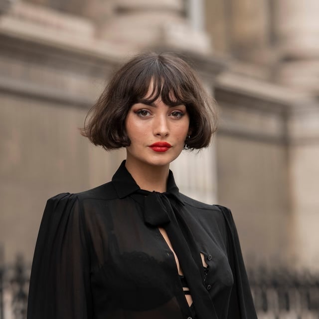 Chin Length Bob With Micro Bangs — French Bob