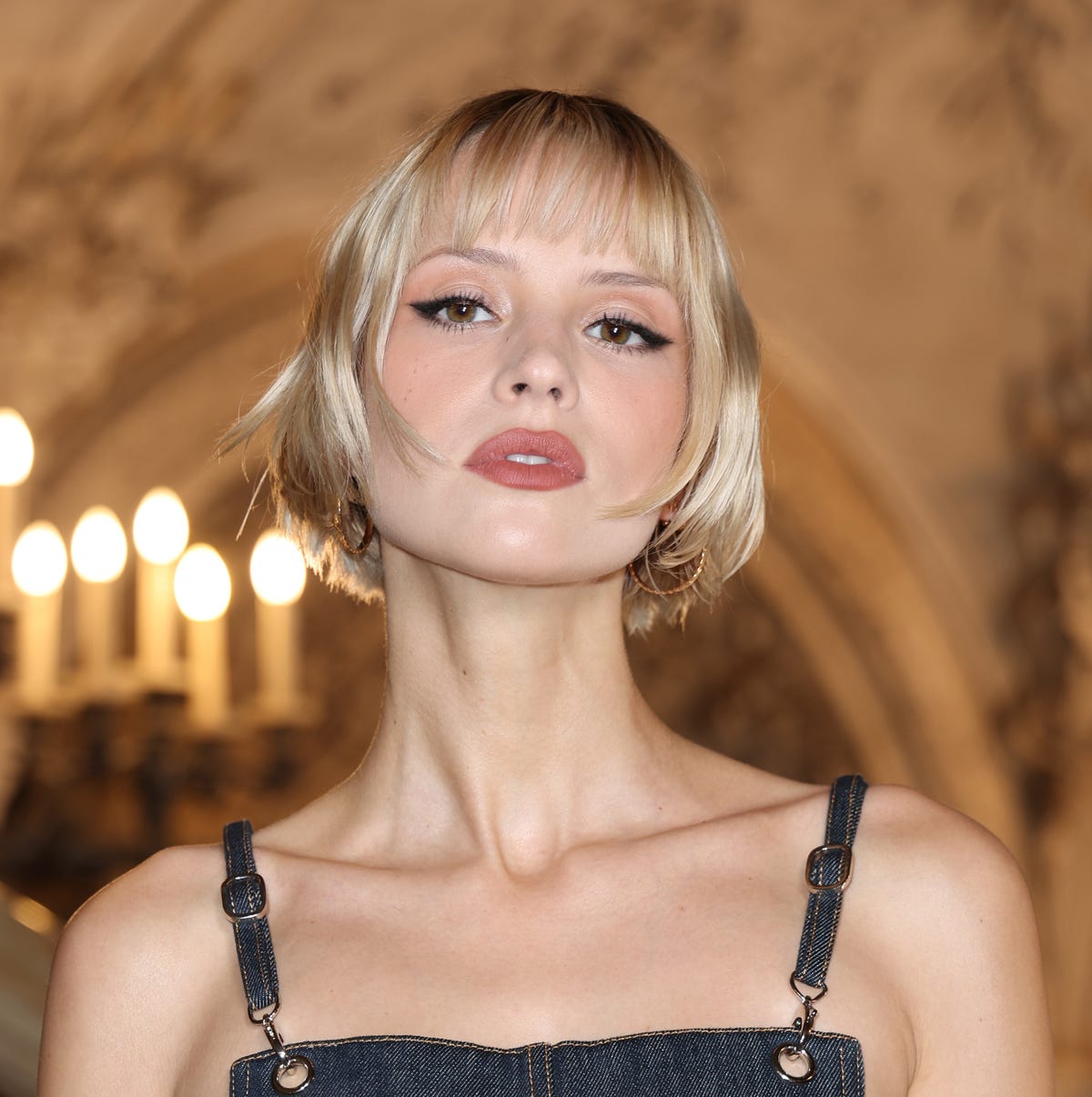Ash Blonde Bob With Wispy Bangs — French Bob