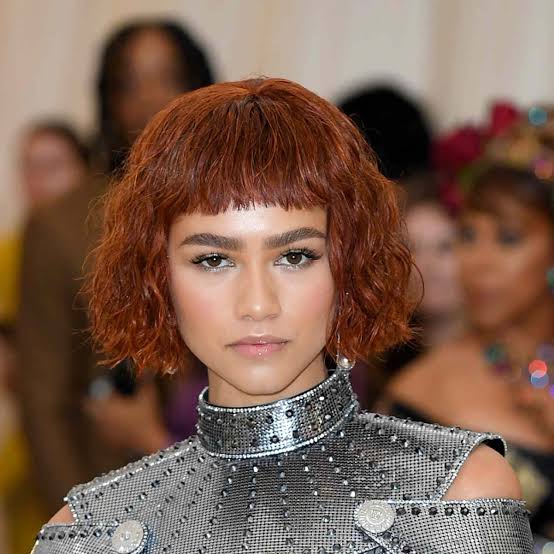 Reddish-Brown Bob With Micro Bangs — French Bob
