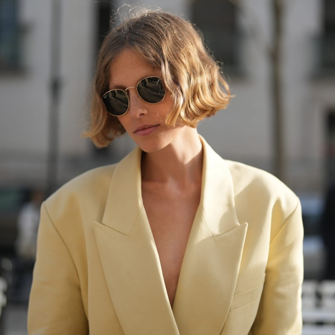 Light Brown Bob With Blonde Highlights — French Bob
