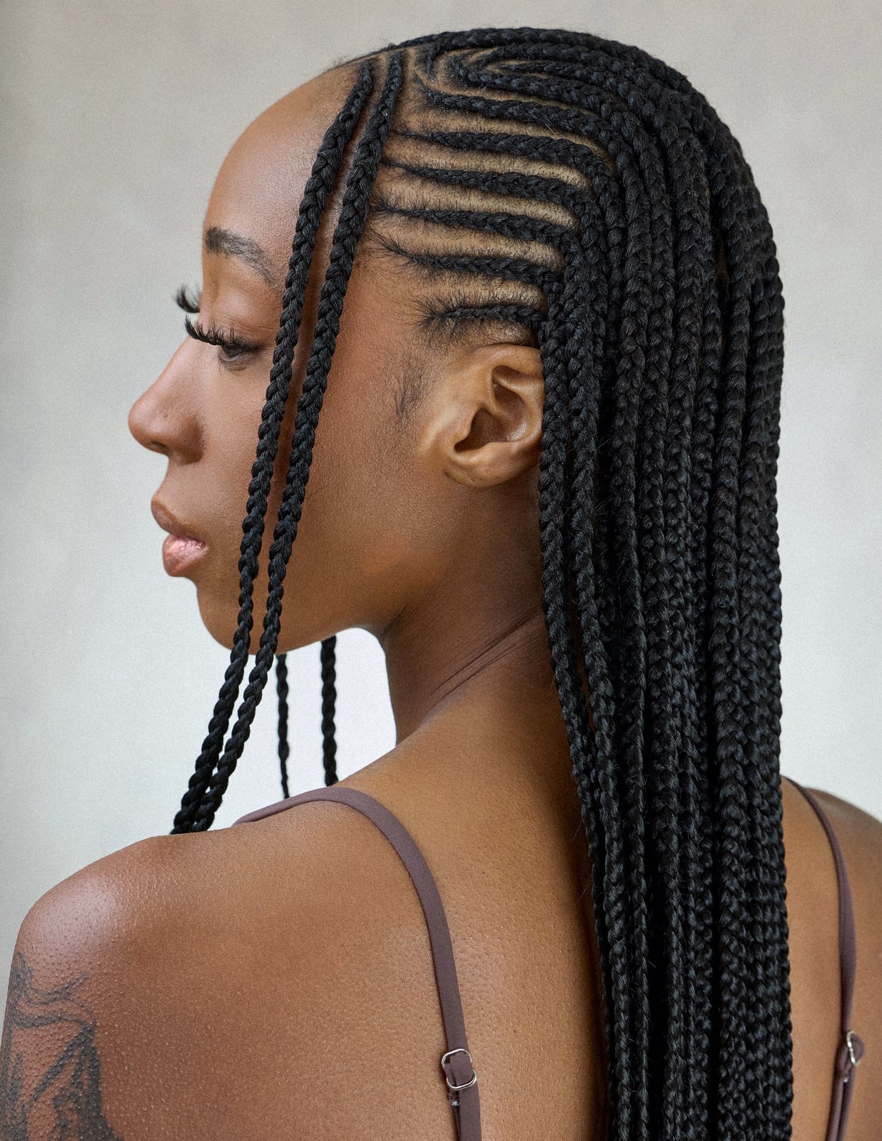 Mid-Back Fulani Braids with Clean Cornrows Mid-Back Fulani Braids with Clean Cornrows