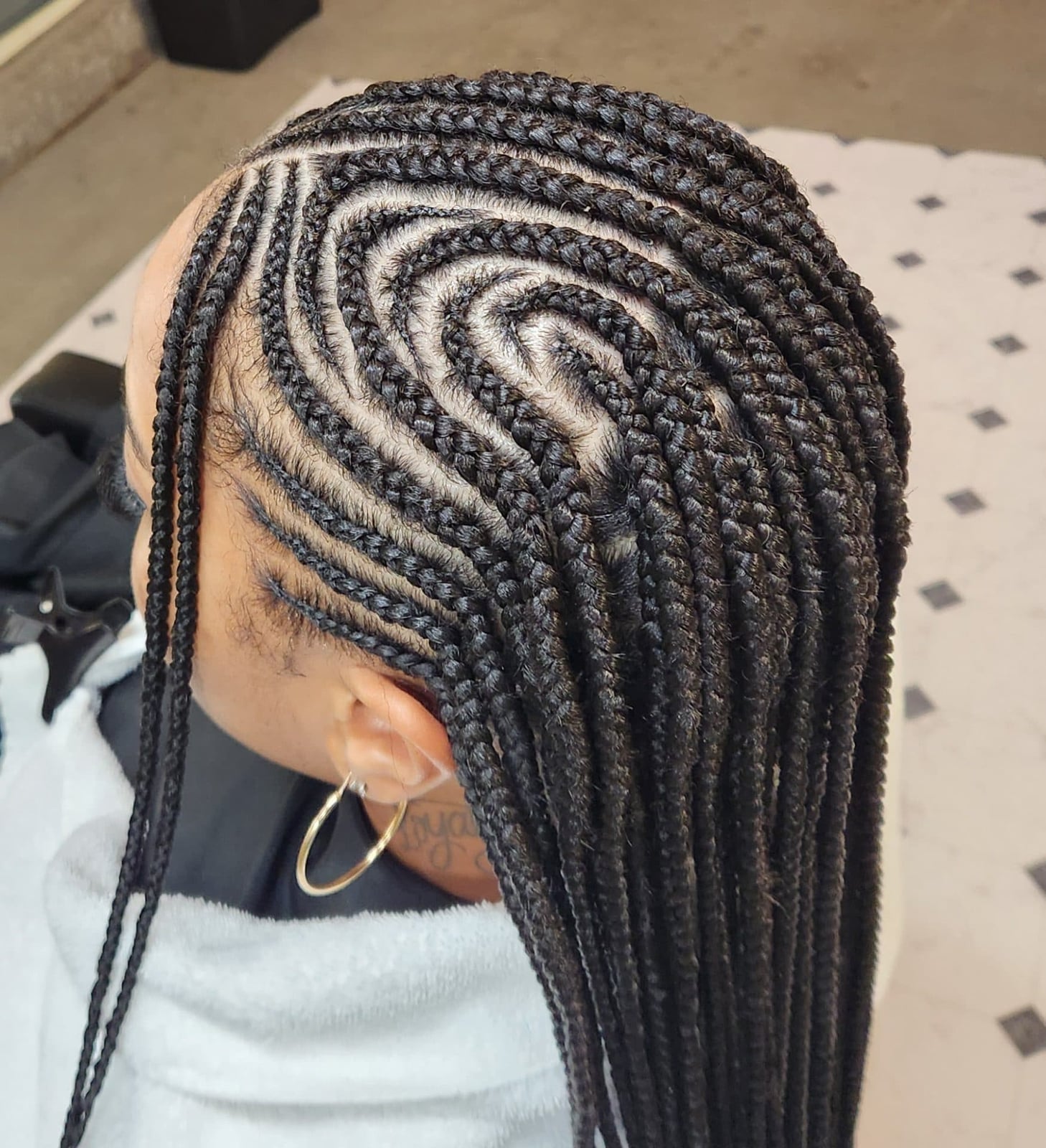 Mid-Back Fulani Braids with Wooden Beads Mid-Back Fulani Braids with Wooden Beads