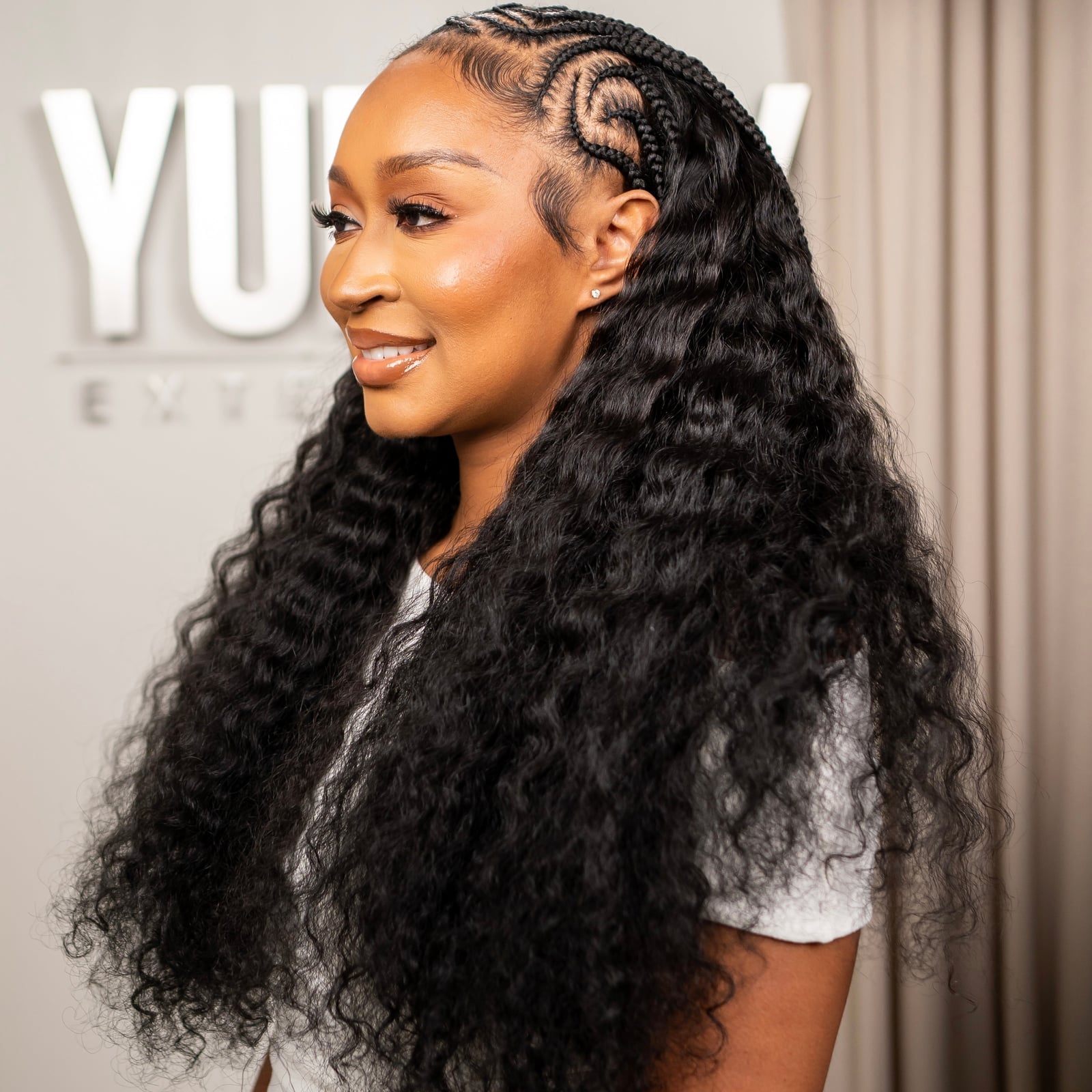 Side Profile Fulani Braids With Curly Extensions — Fulani Braids Natural Hair