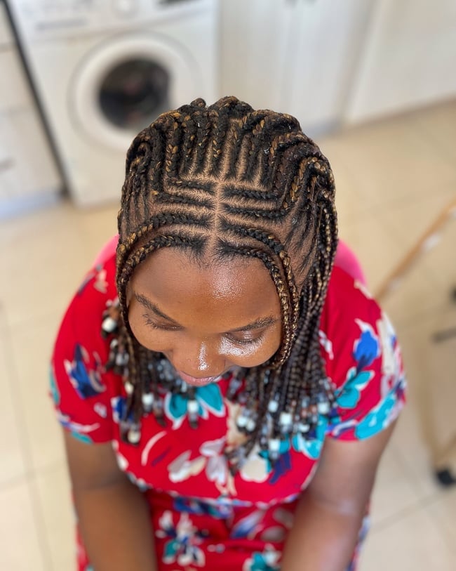 Shoulder-Length Fulani Braids With Blonde Highlights, Wavy — Fulani Braids Natural Hair