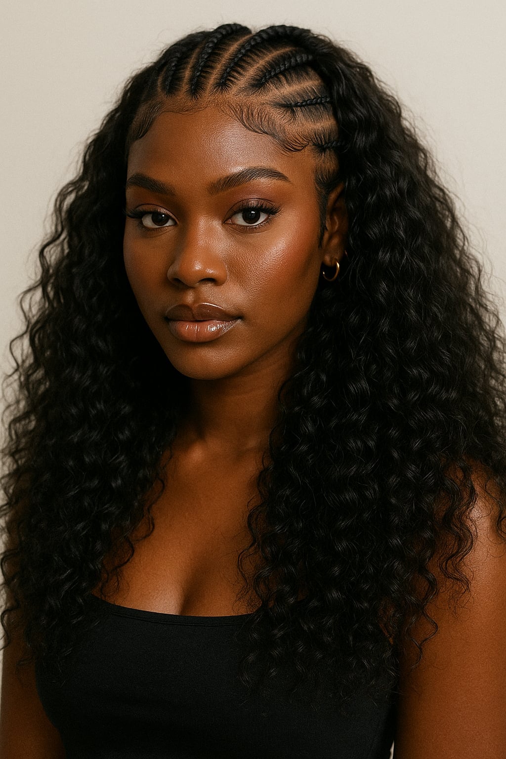 Thick Mid-Back Fulani Braids With Gold Beads — Fulani Braids Natural Hair