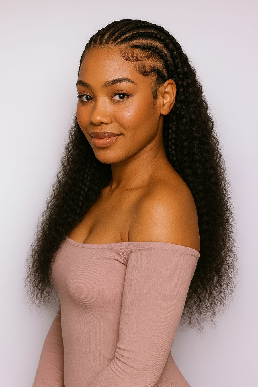 Fulani Braids Crown With Loose Waves — Fulani Braids Natural Hair