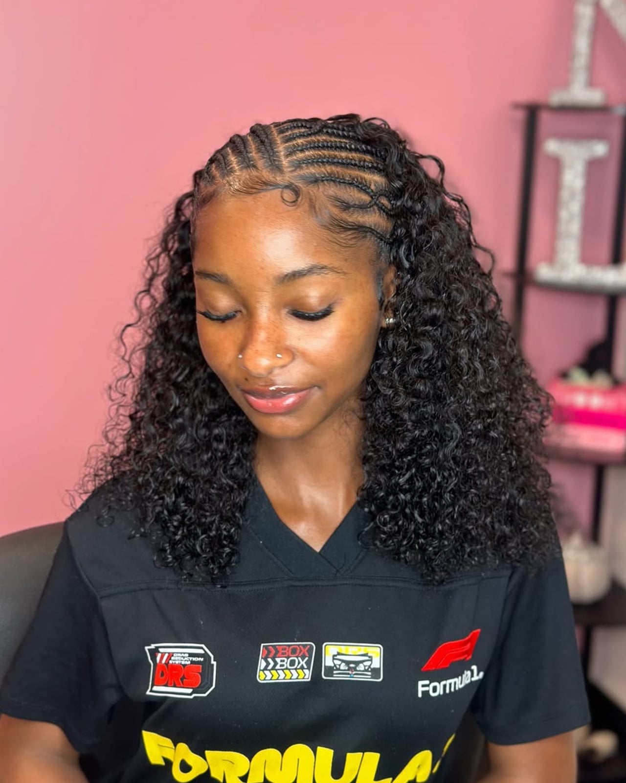 Shoulder Length Fulani Braids With Bouncy Curls — Fulani Braids with Curls