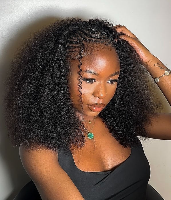 Geometric Fulani Braids With Deep Wave Curls — Fulani Braids with Curls