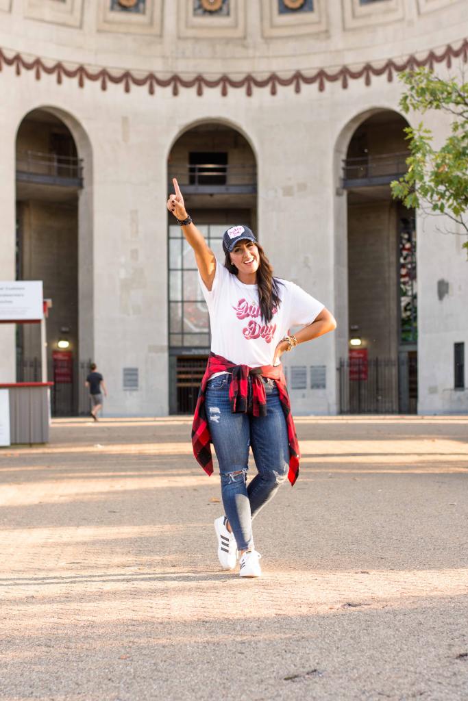 Graphic T-Shirt with Flannel and Jeans — Game Day Outfits