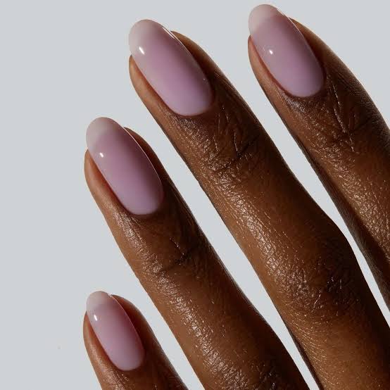 Milky White French Short Oval Nails — Gel Nails