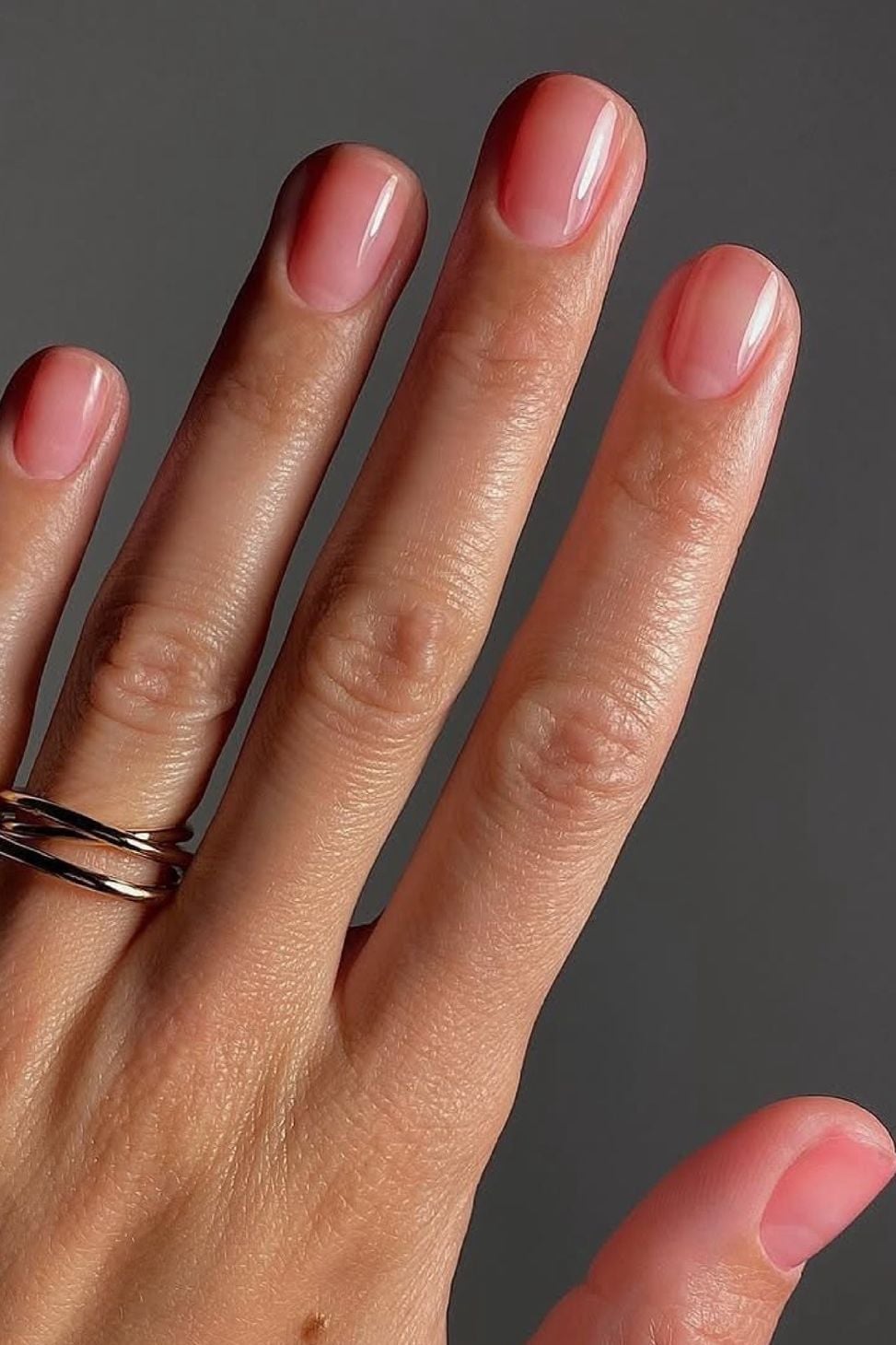 Short Oval Sheer Milky Nude Nails — Gel Nails Colors
